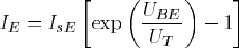 I_E=I_sE[exp(U_BE/_UT)-1]